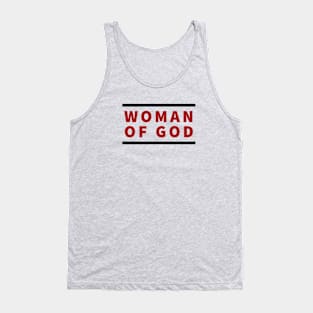 Woman Of God | Christian Typography Tank Top